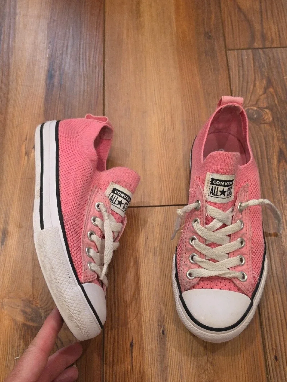Converse kids Pink Knit Low-Top Sneakers